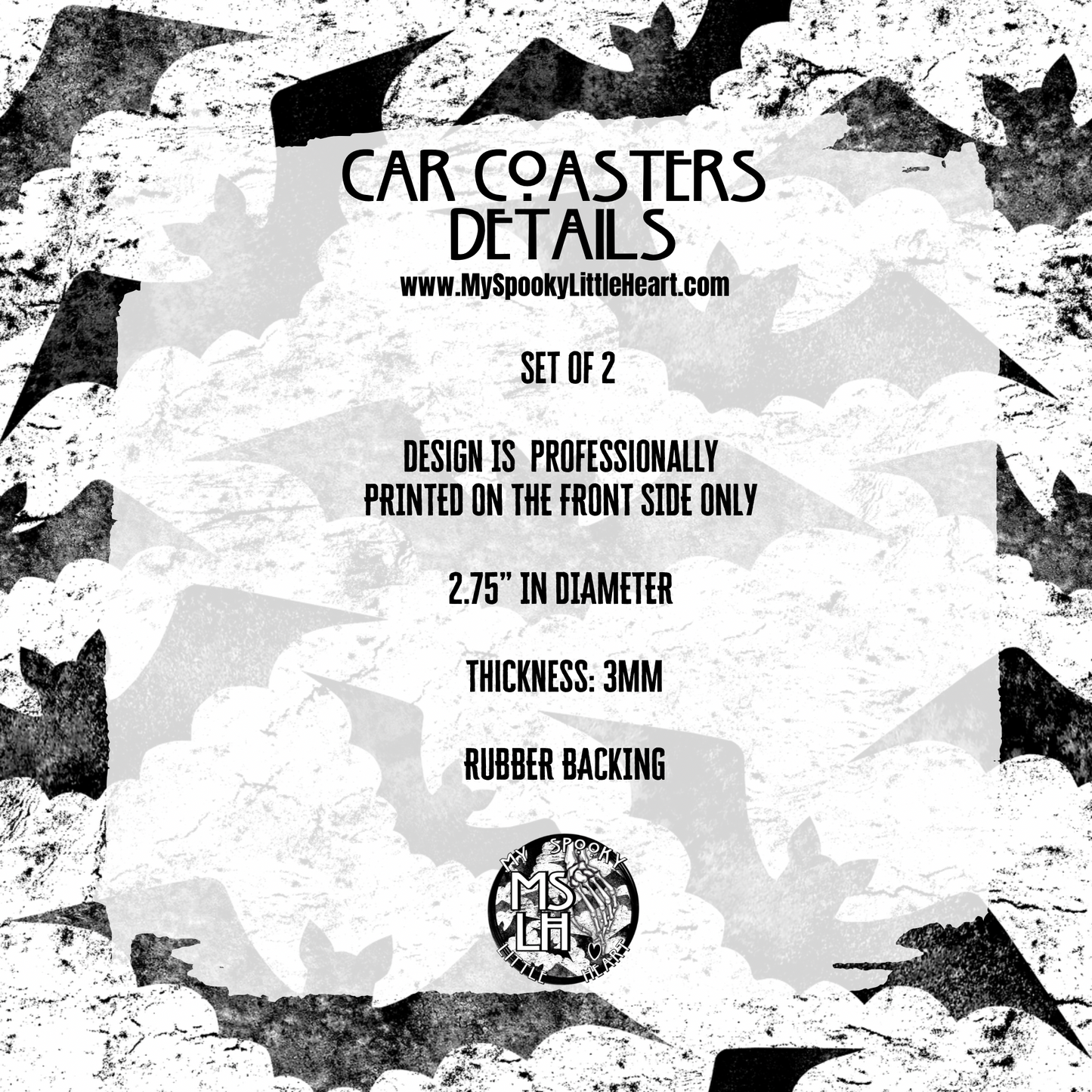 Familiars Set of 2 Car Coasters