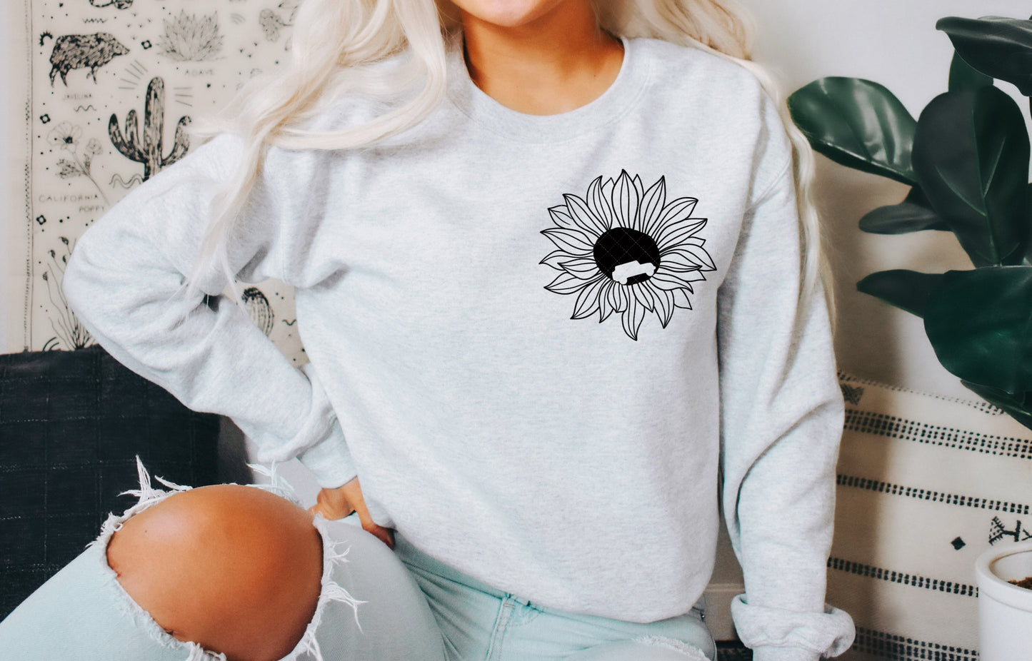 Good Vibes 4x4 Sunflower (2 PNG Files)