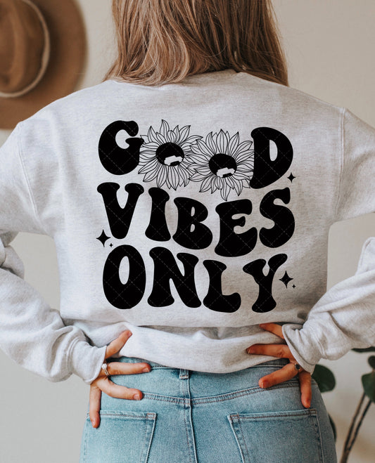 Good Vibes 4x4 Sunflower (2 PNG Files)