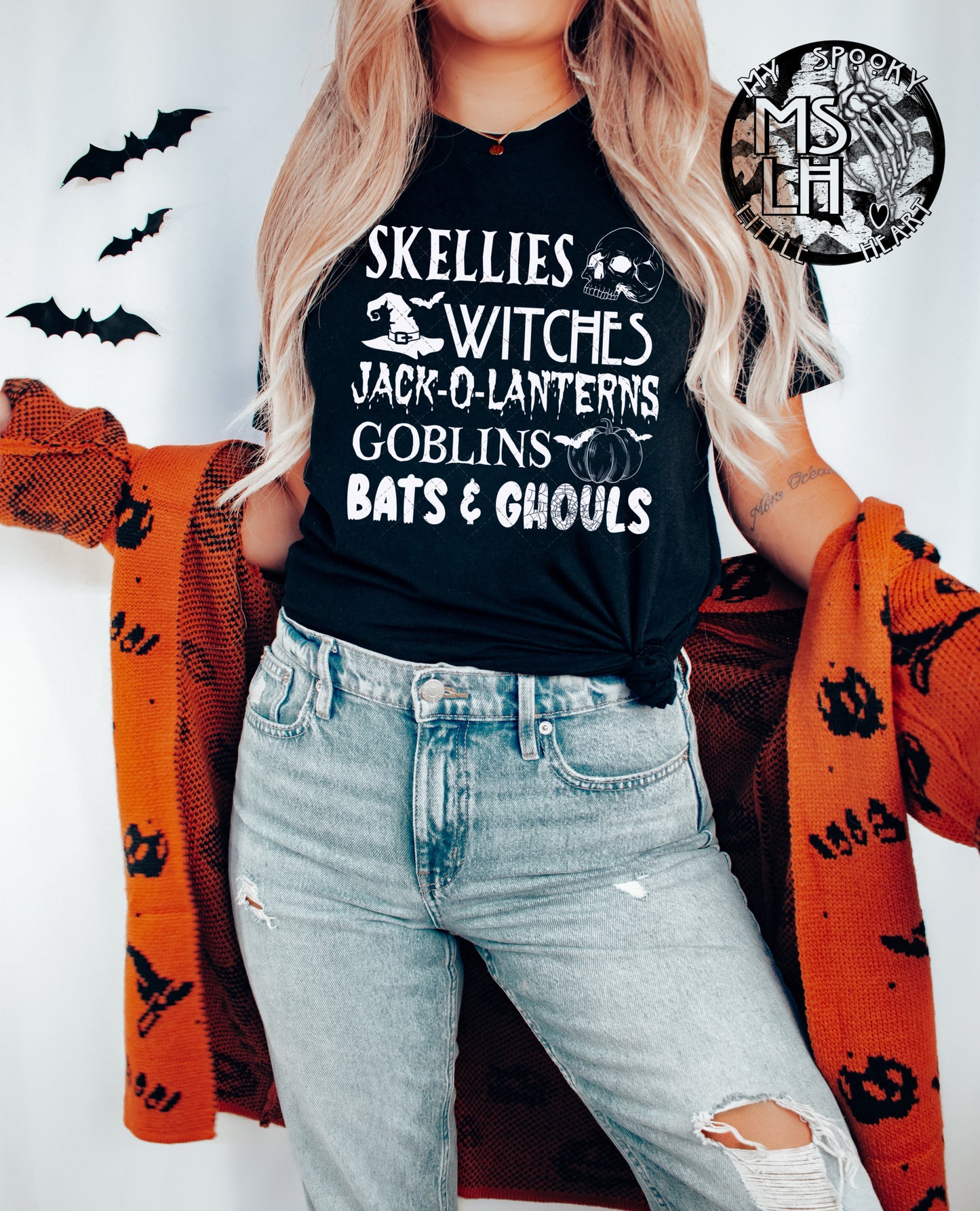 Halloween, Skellies Witches, Jack -o Lanterns, Goblins, Bats & Ghouls