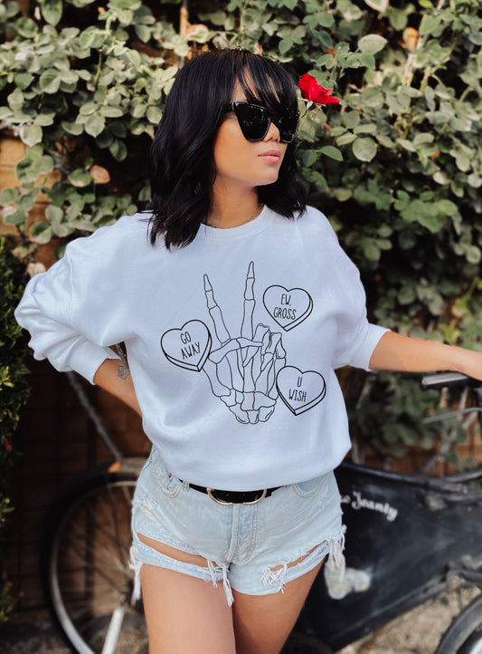 Anti Vday Skellie with Hearts Single Color PNG File