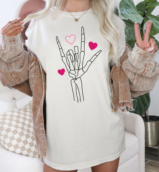 Love Skellie Hand with Hearts (2) PNG Files