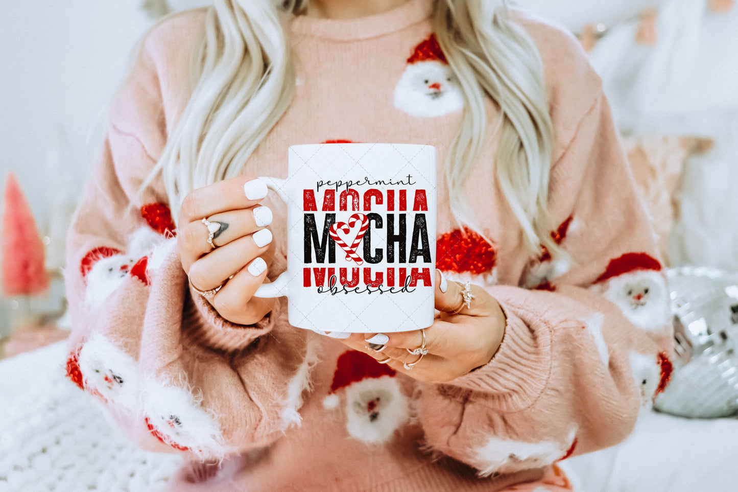 Peppermint Mocha Obsessed PNG File