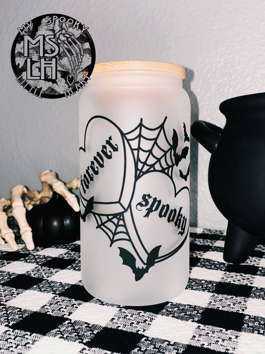 Forever Spooky 16oz Frosted Glass Cup