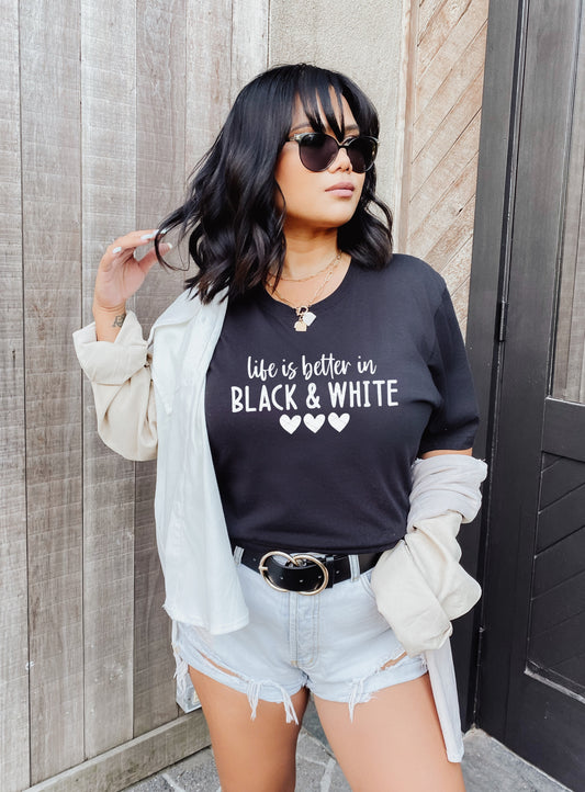 Life is better in black & white PNG File