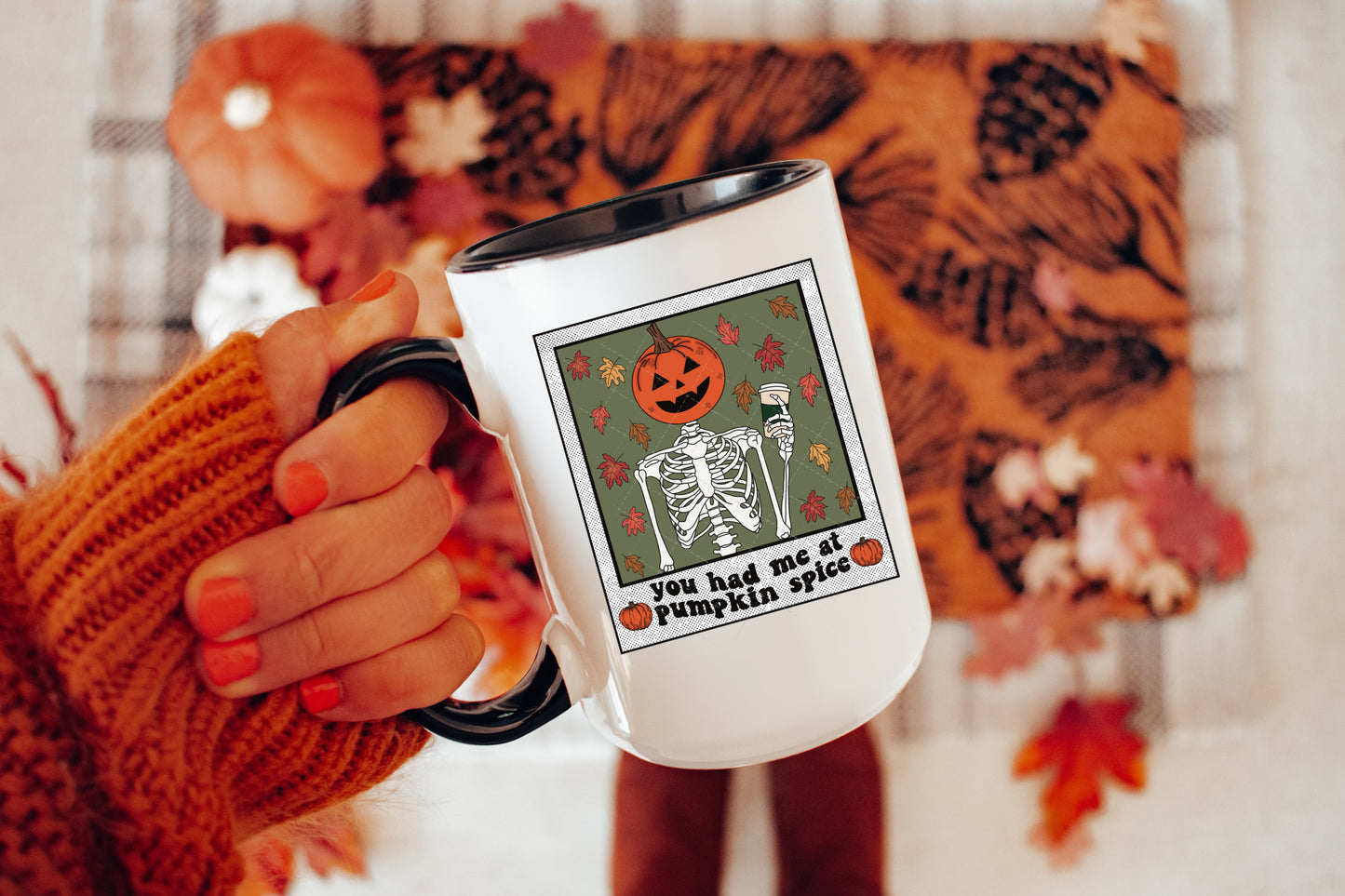 Skellie Pumpkin Spice Full Color PNG File