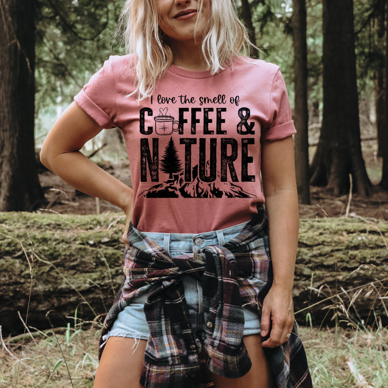 I love the smell of Coffee and Nature PNG File