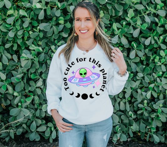 Too Cute for this Planet PNG File