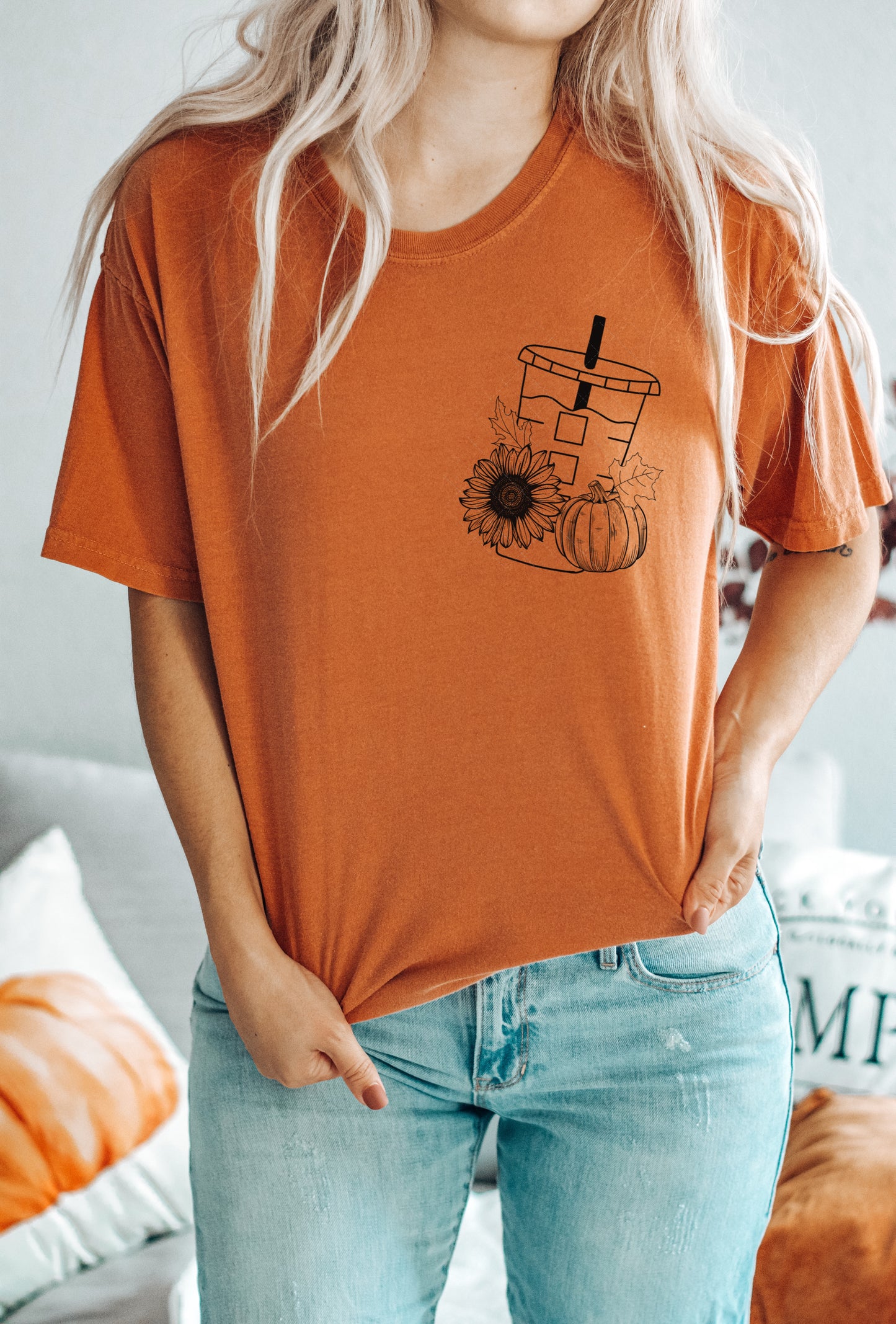 It's Never too cold for an iced coffee and Fall Theme Pocket (2 PNG Files)