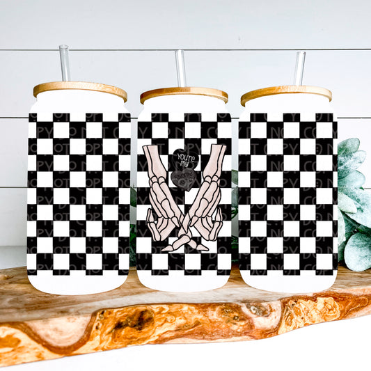 You're my Favorite Weirdo-Black 16oz Glass Can Wrap - PNG File