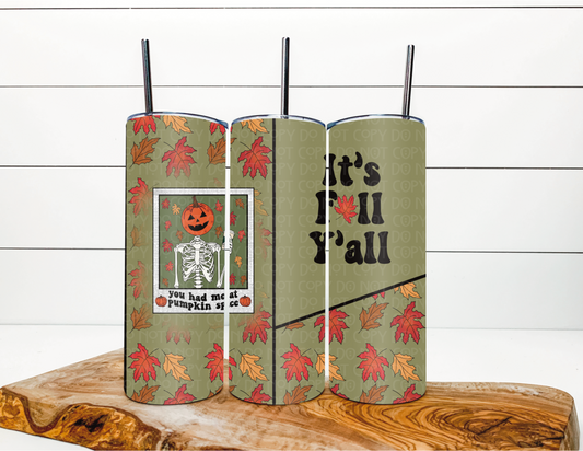 Skellie Pumpkin Spice 20oz Tumbler Wrap