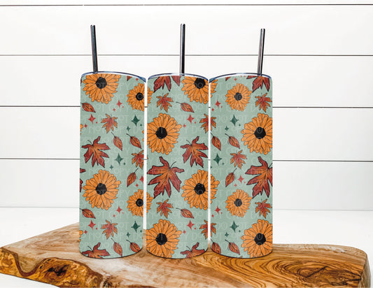 Sunflower Fall Sage 20oz Tumbler Wrap File
