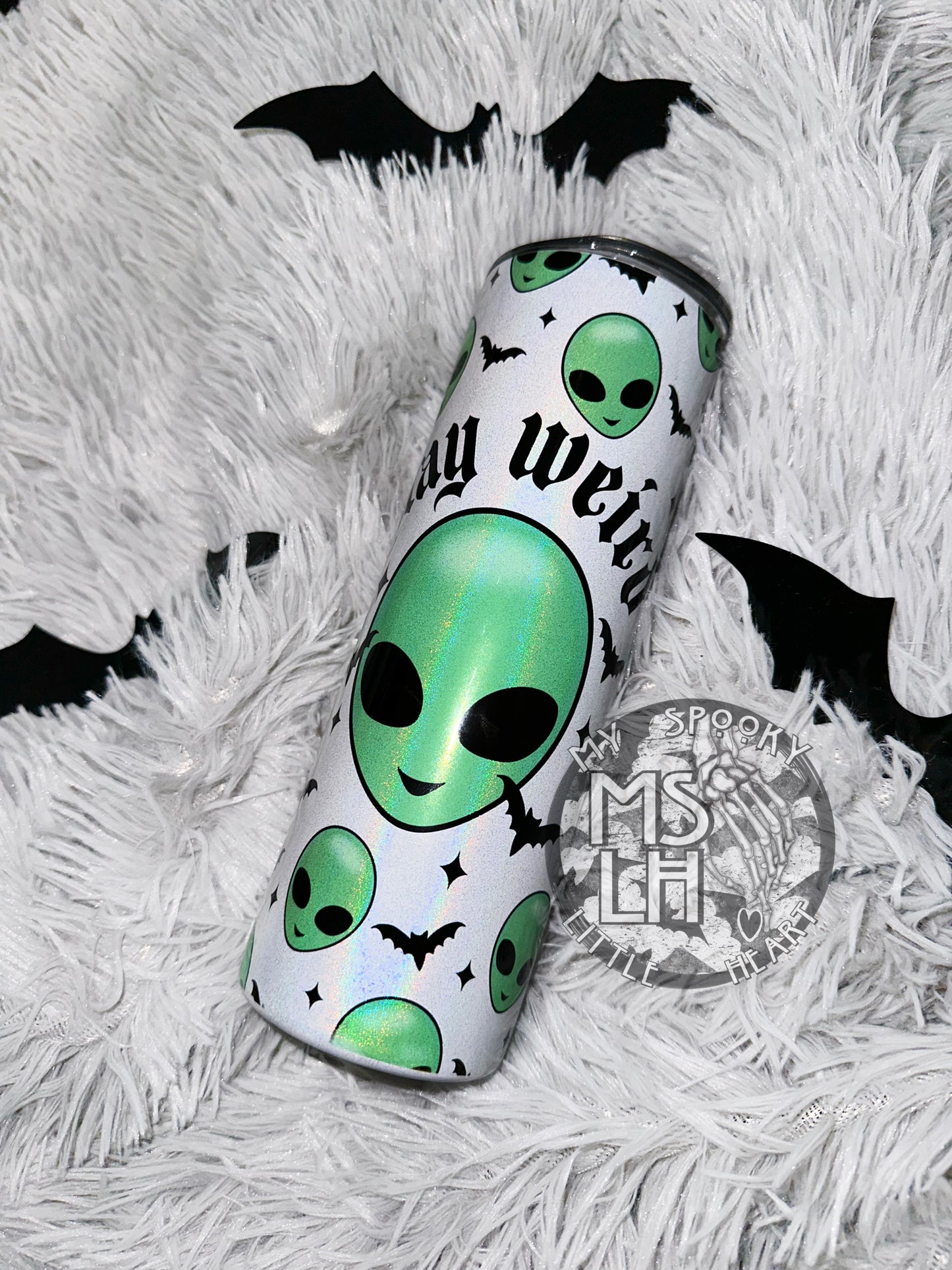 Stay Weird Alien Shimmer 20oz Tumbler