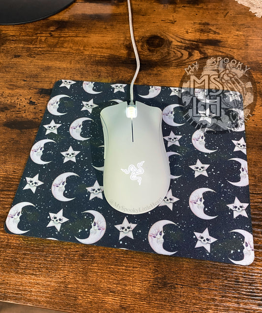 Skull Moon Goth Mousepad