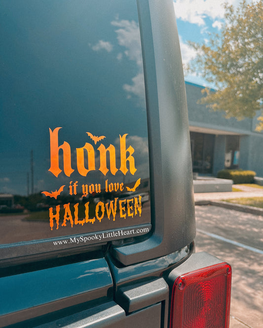 Honk if you love Halloween Vinyl Decal