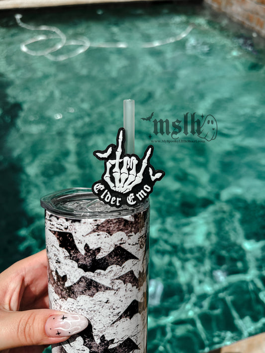 Elder Emo Exclusive 8mm Straw Topper for Tumblers -3D PRINTED