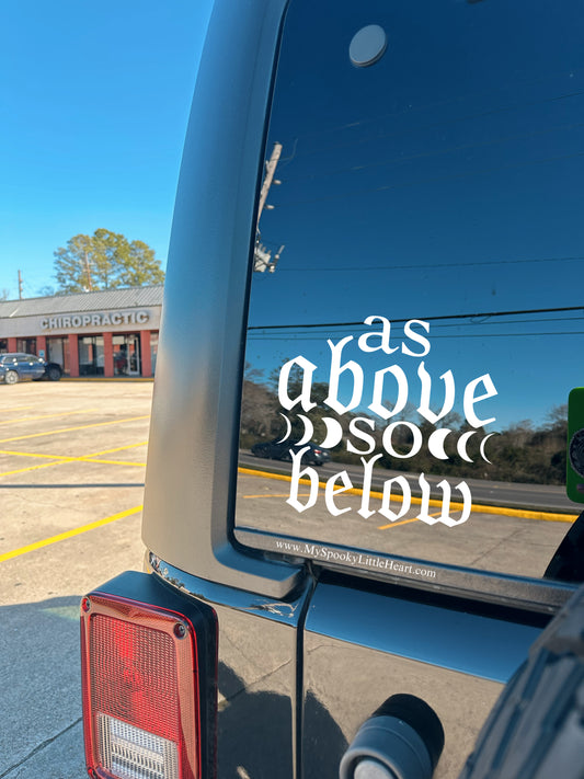 As above so Below Vinyl Decal