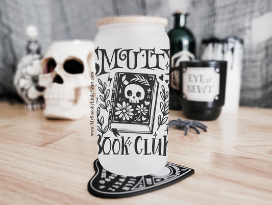 Smutty Book Club 16oz Frosted Glass Cup