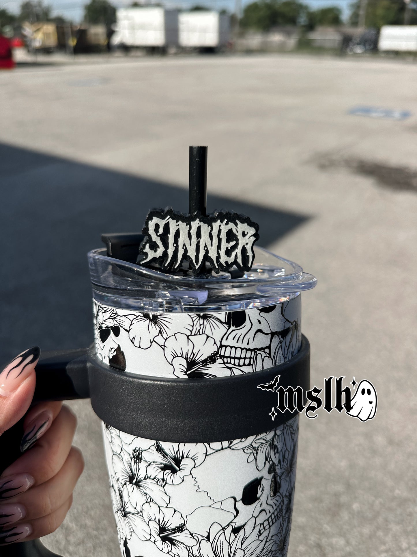 Sinner MSLH Exclusive 8mm and 10mm Straw Topper for Tumblers -3D PRINTED