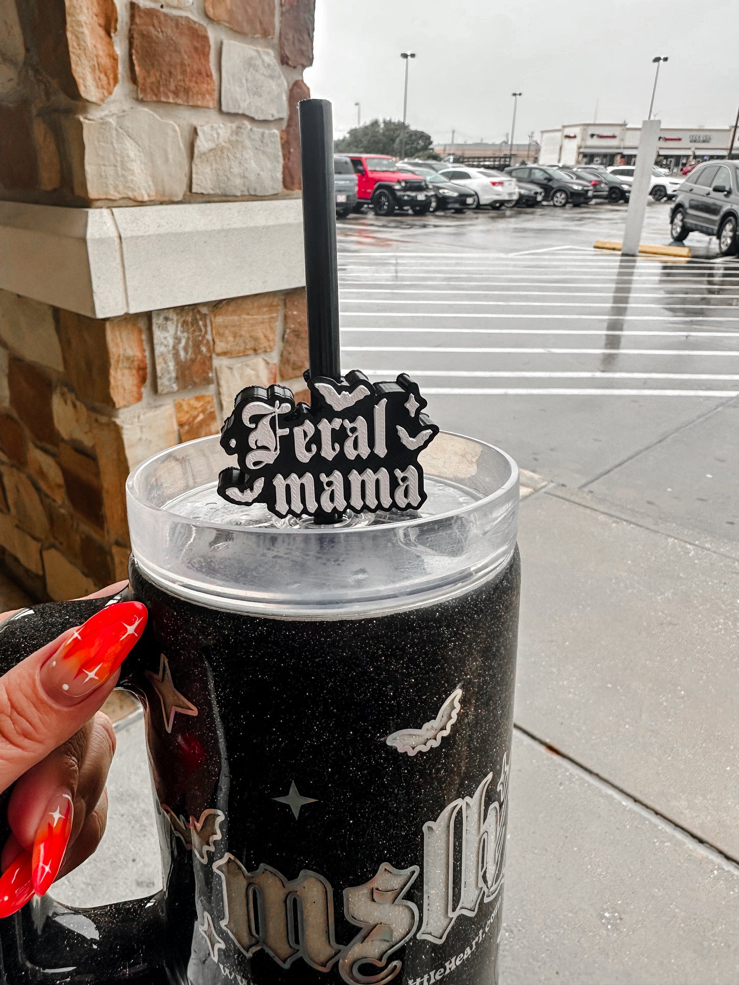 Feral Mama MSLH Exclusive 8mm and 10mm Straw Topper for Tumblers -3D PRINTED