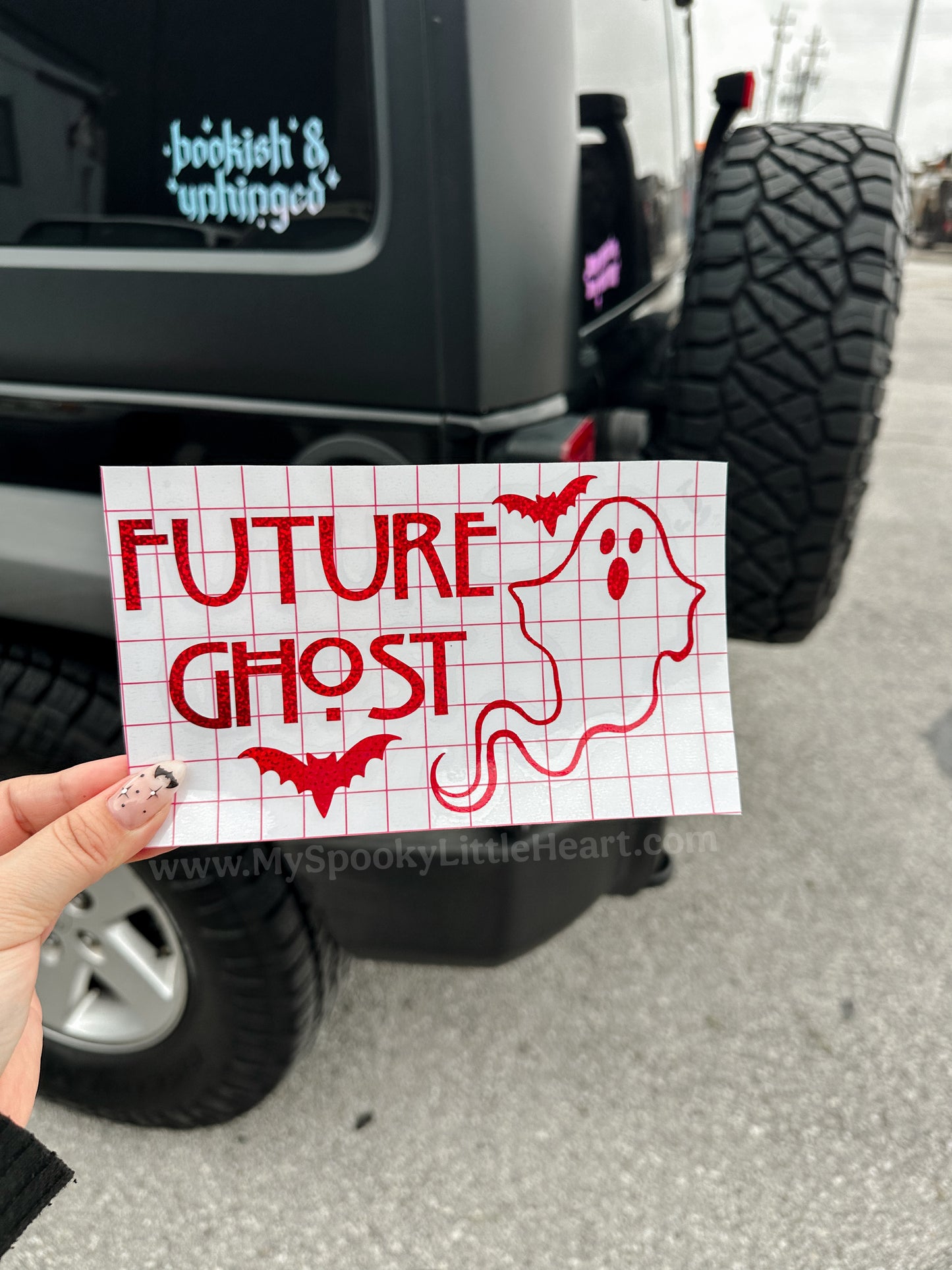 Future Ghost with Bats Vinyl Decal