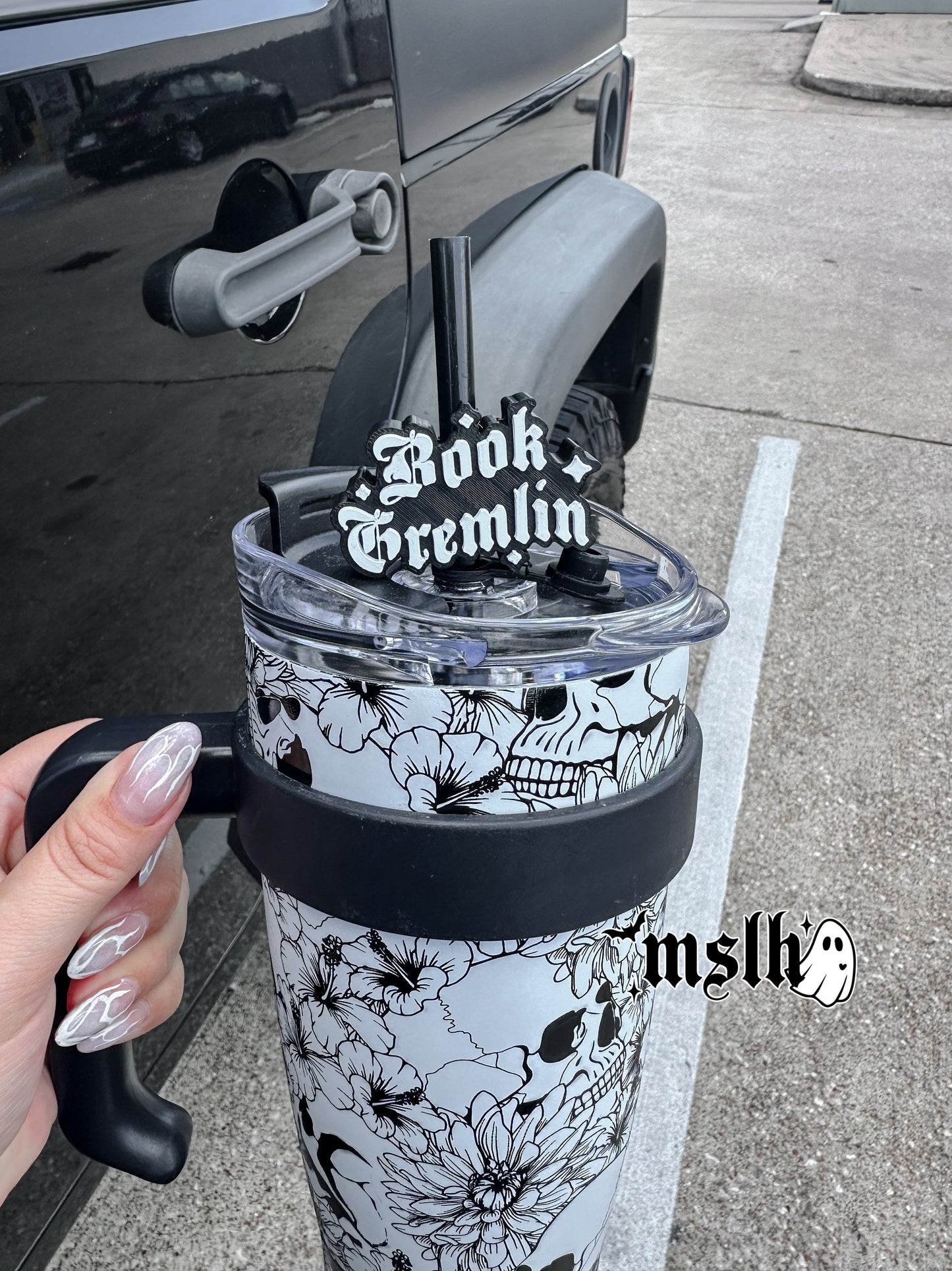 Book Gremlin MSLH Exclusive 8mm and 10mm Straw Topper for Tumblers -3D PRINTED