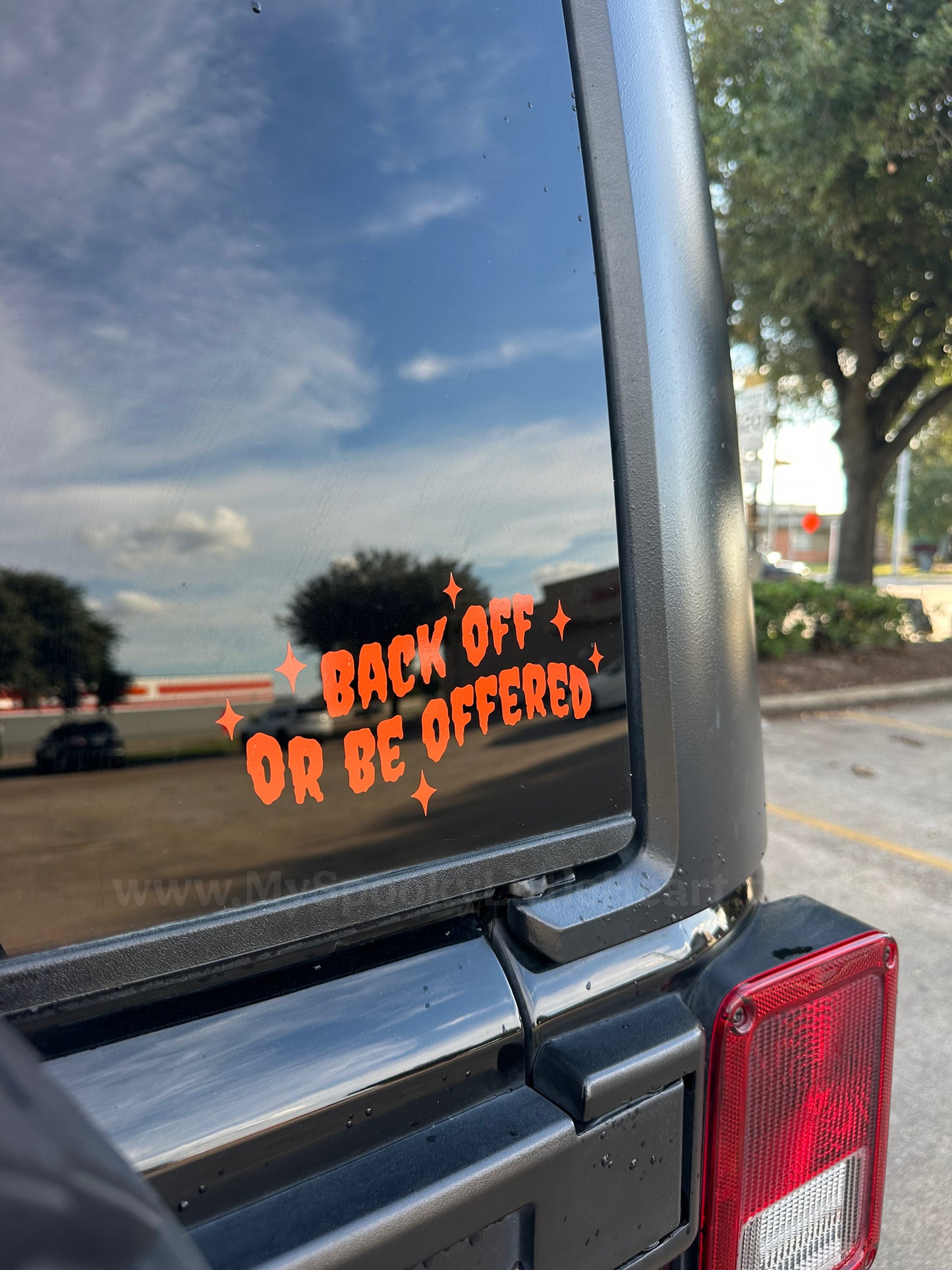 Back off or be offered MSLH Vinyl Decal