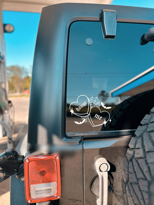 Haunt Me Spooky Hearts Vinyl Decal