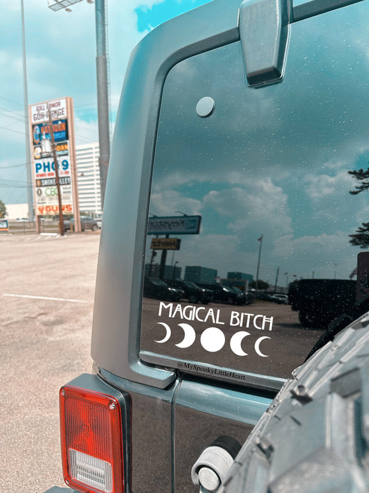 Magical Bitch  Moon Phase Witchy Vinyl Decal