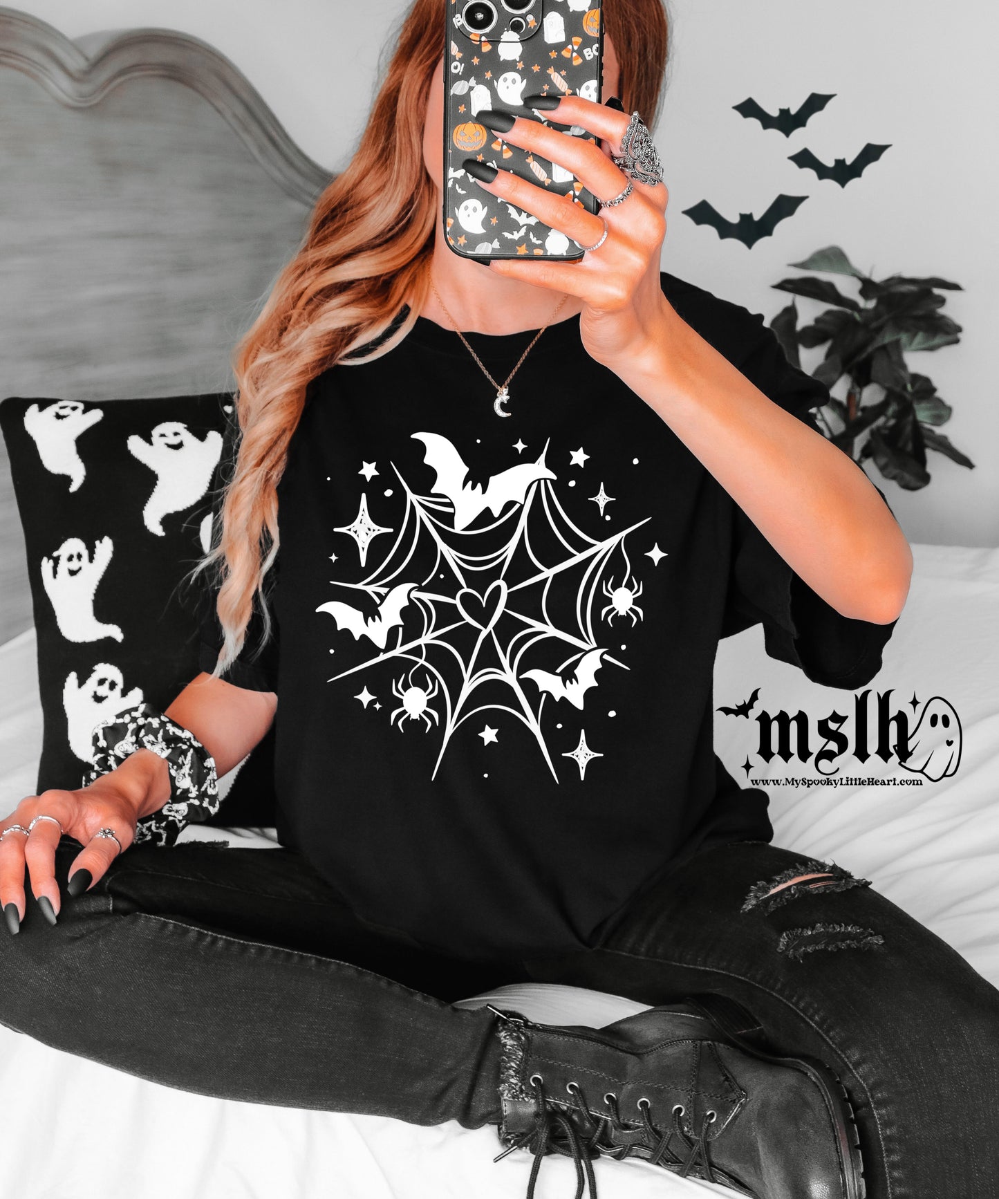 Bats and spiderweb