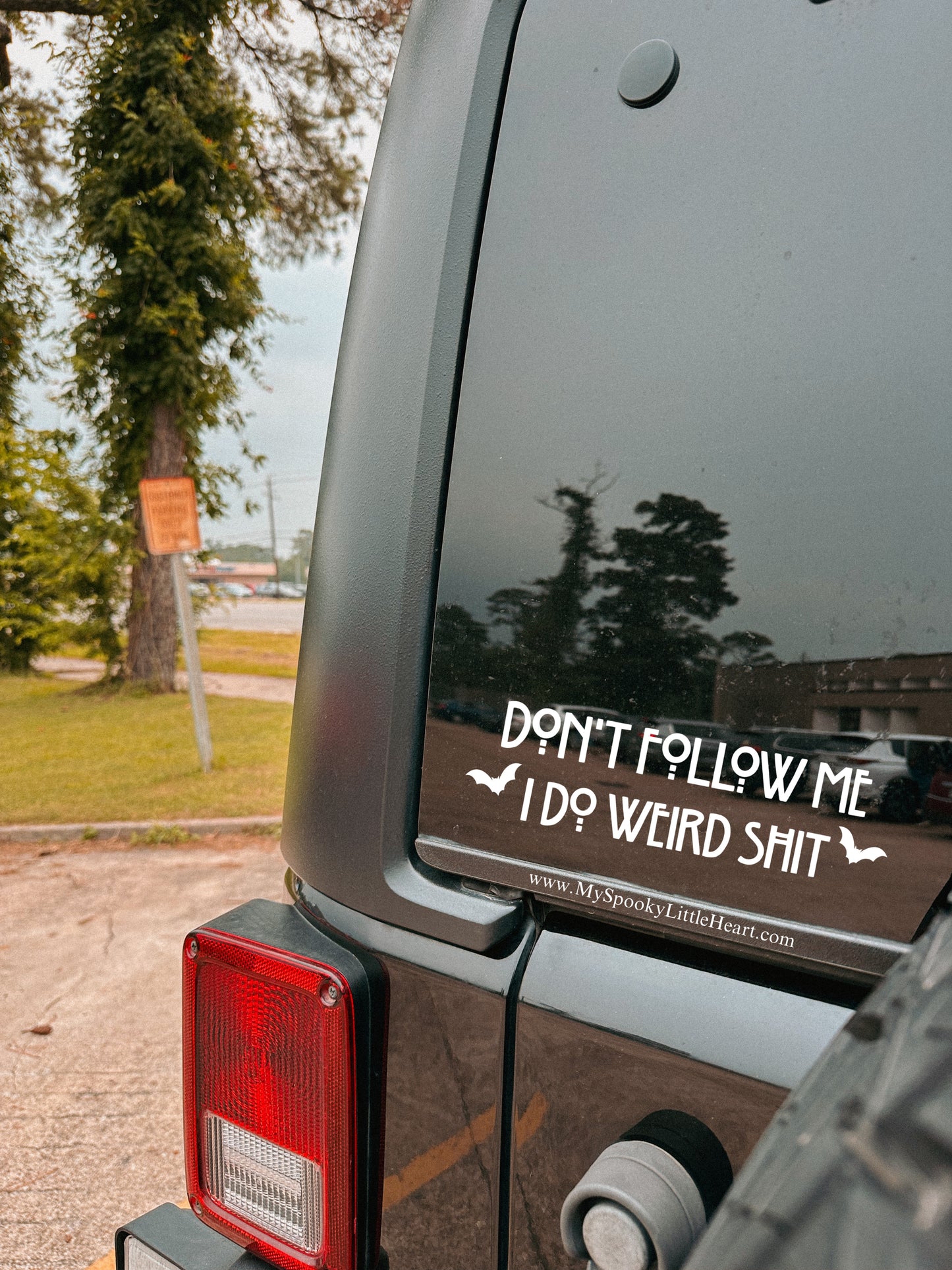 Don't Follow me I do Weird Shit Witchy Style Car Vinyl Decal