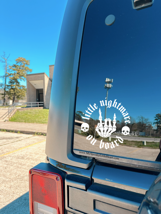 Little nightmare on board Vinyl Decal