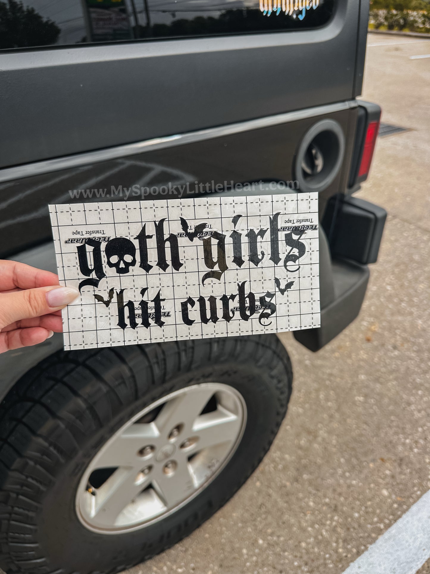 Goth Girls Hit Curbs Car Vinyl Decal