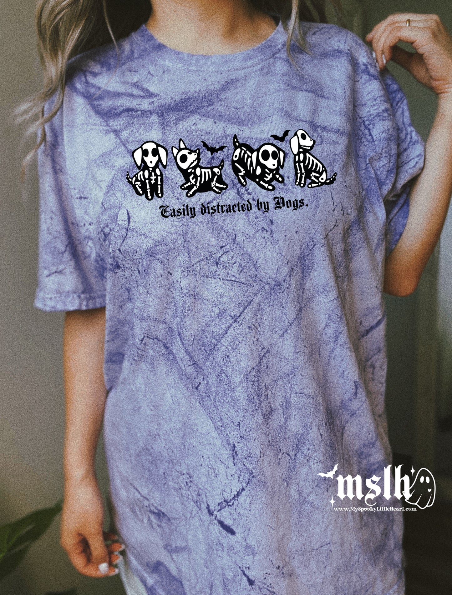 Easily Distracted by Dogs Dyed T-Shirt