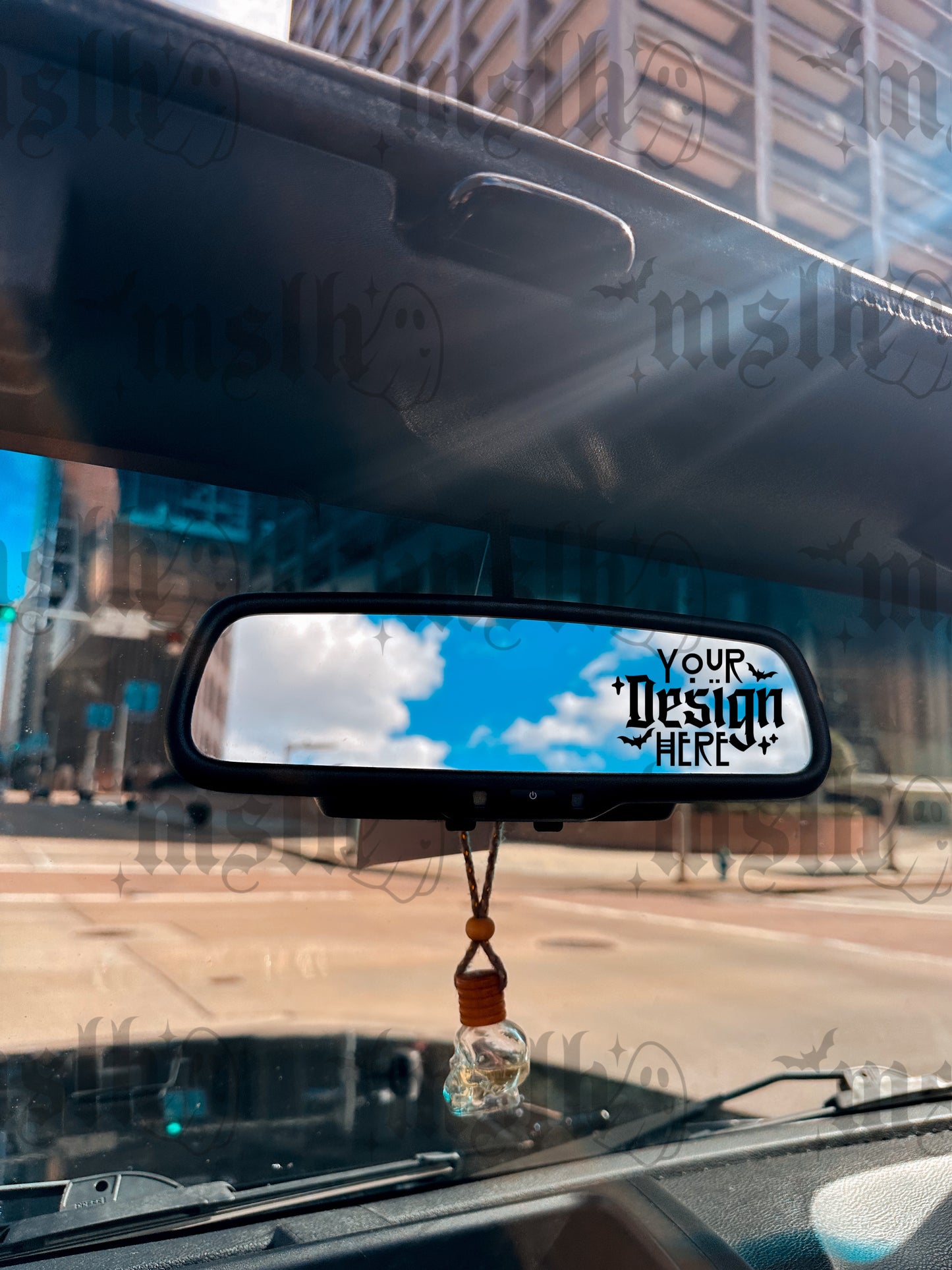 4x4 Rear Mirror Vinyl Car Decal Mockup