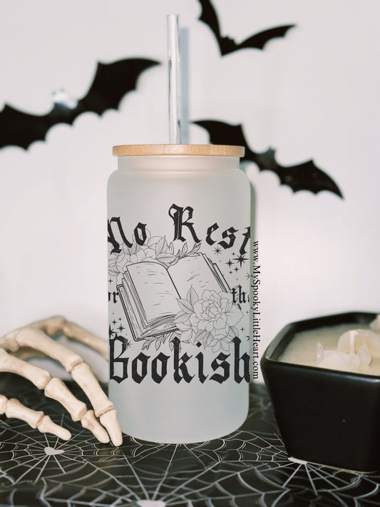 No Rest for the Bookish 16oz Frosted Glass Cup