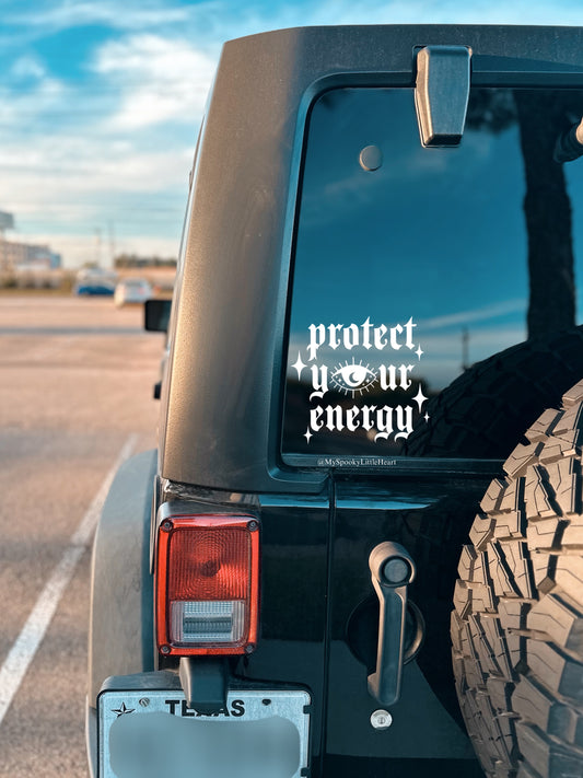 Protect Your Energy Evil Eye Vinyl Decal