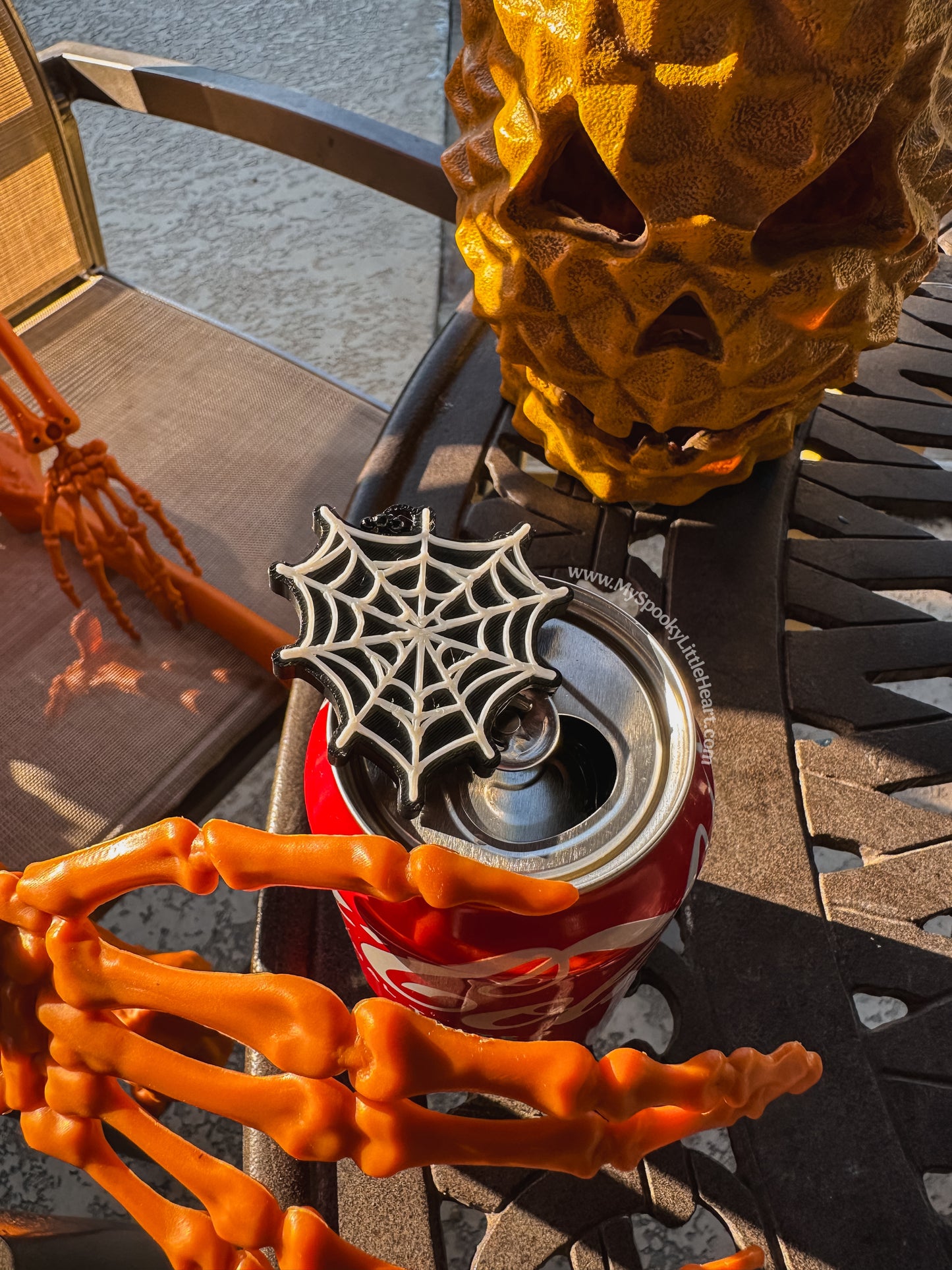 Heart Shaped Spiderweb Soda/Can Opener -3D PRINTED