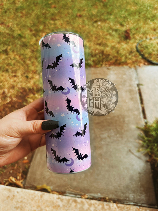 Pastel Bats Shimmer 20oz Tumbler