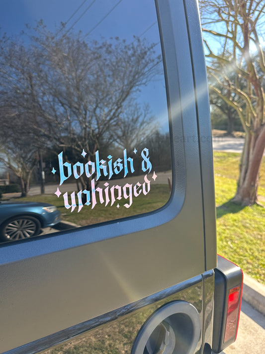 Bookish & Unhinged Vinyl Decal