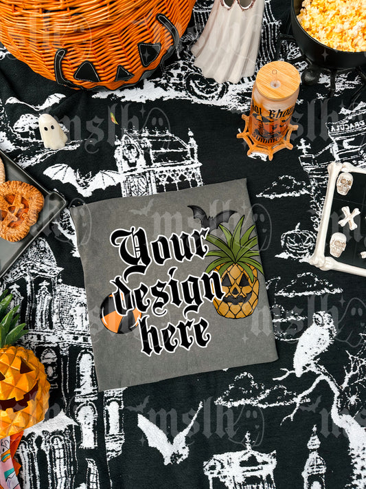 SummerWeen - Spooky Picnic Comfort Colors 1717 Pepper Shirt Mockup