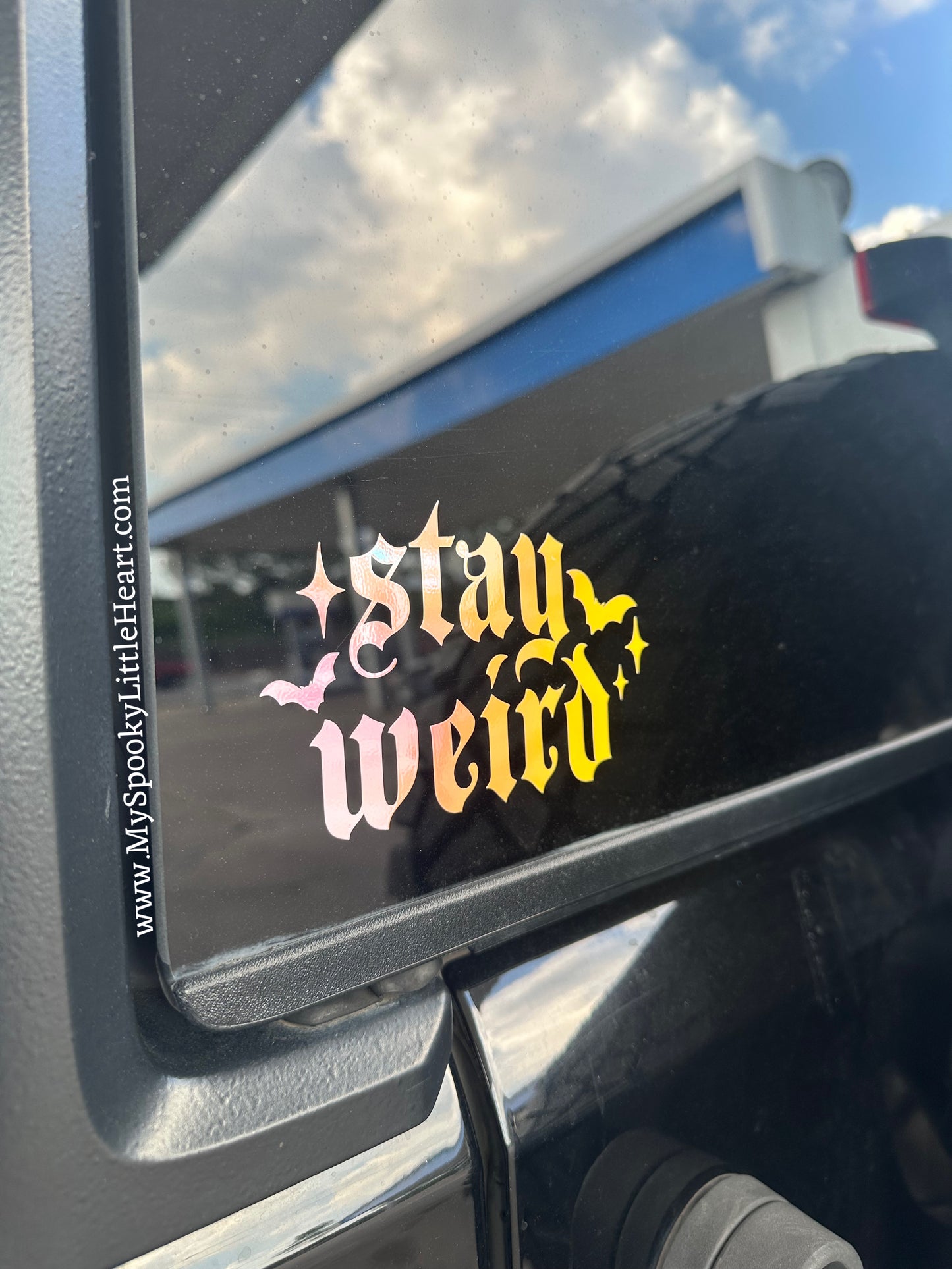 Stay Weird with Bats Vinyl Decal