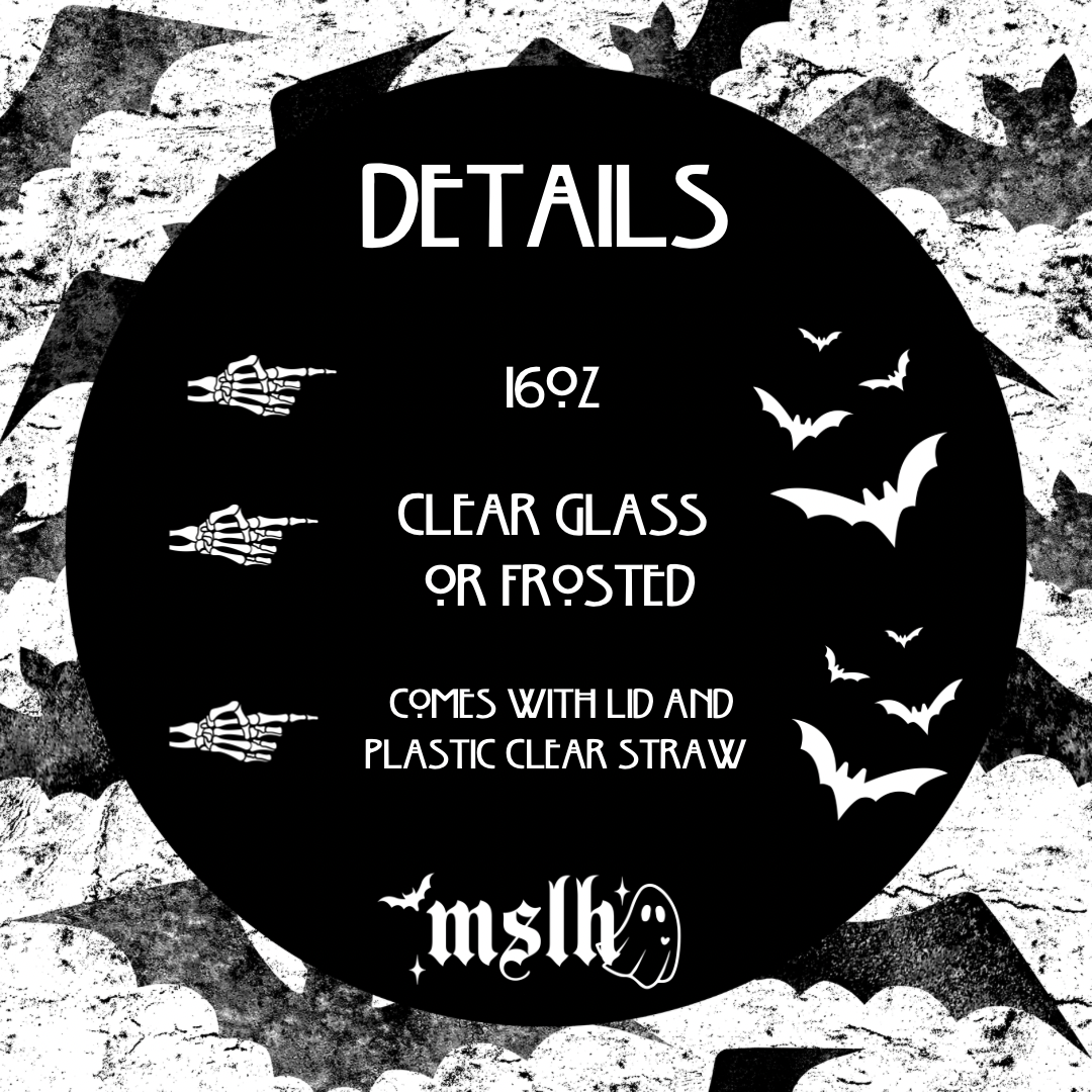 Spooky Season 16oz Frosted Glass Cup