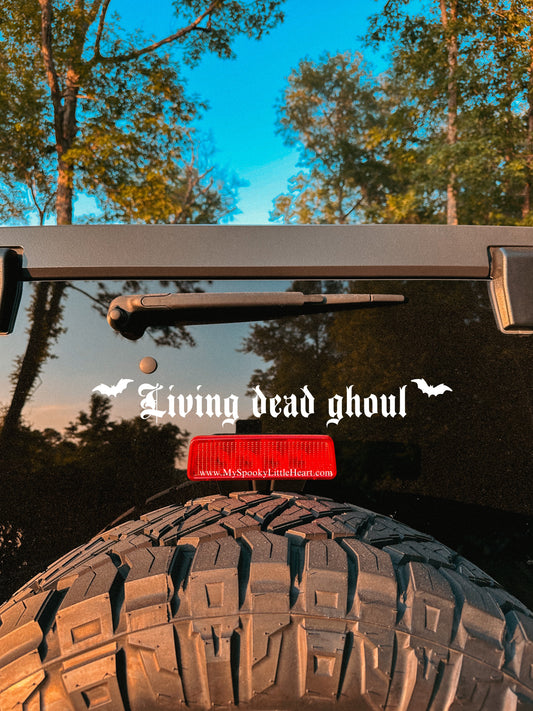 Living dead ghoul with bats Vinyl Decal