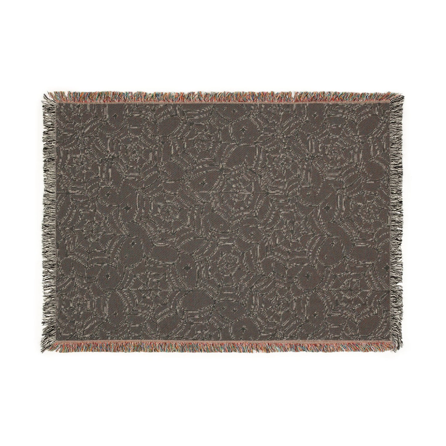 Spiderweb Pattern Woven Blanket — Gothic Halloween Throw