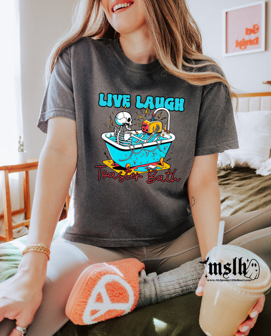 Live Laugh Toaster Bath Women's Boxy T-Shirt