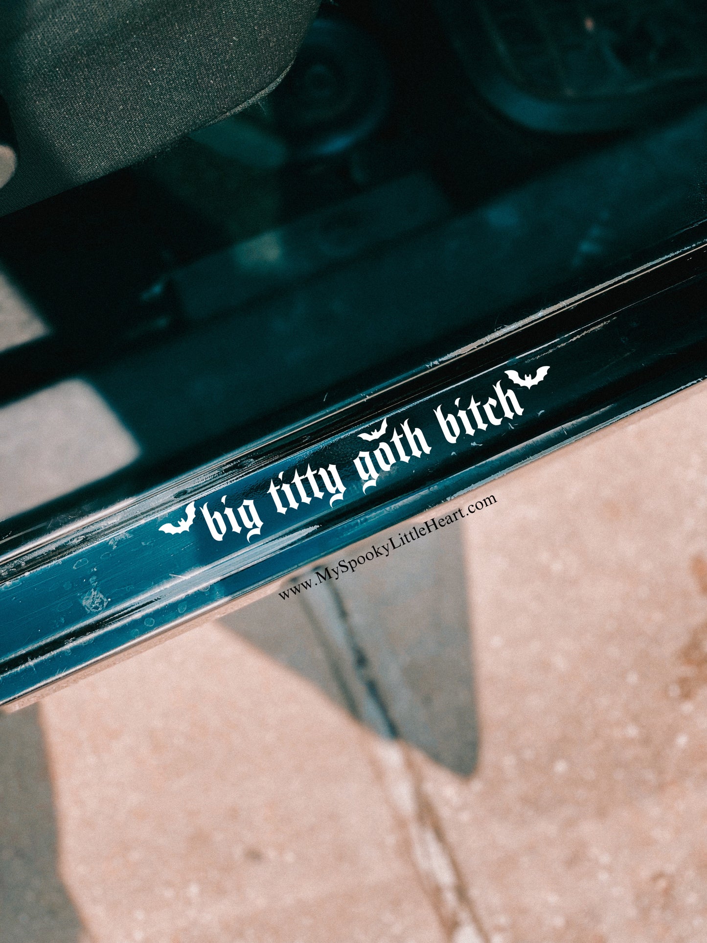 Big Titty Goth Bitch with bats Vinyl Decal