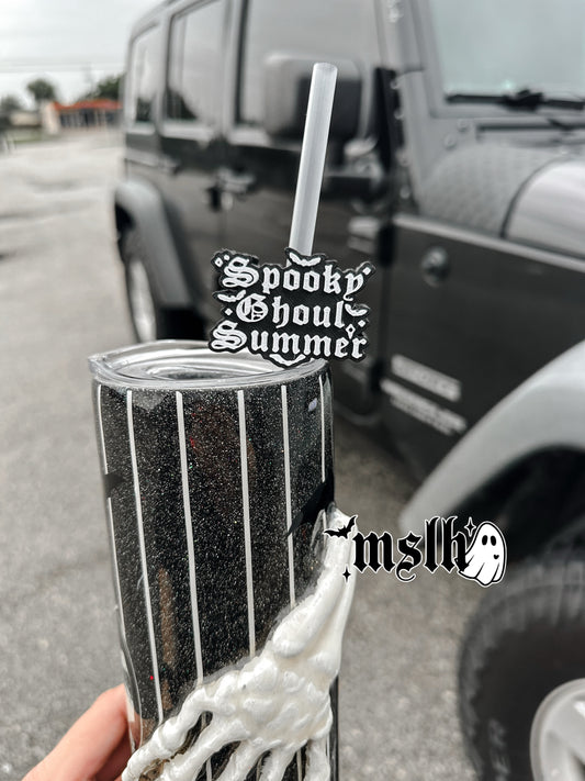Spooky Ghoul Summer MSLH Exclusive 8mm and 10mm Straw Topper for Tumblers -3D PRINTED