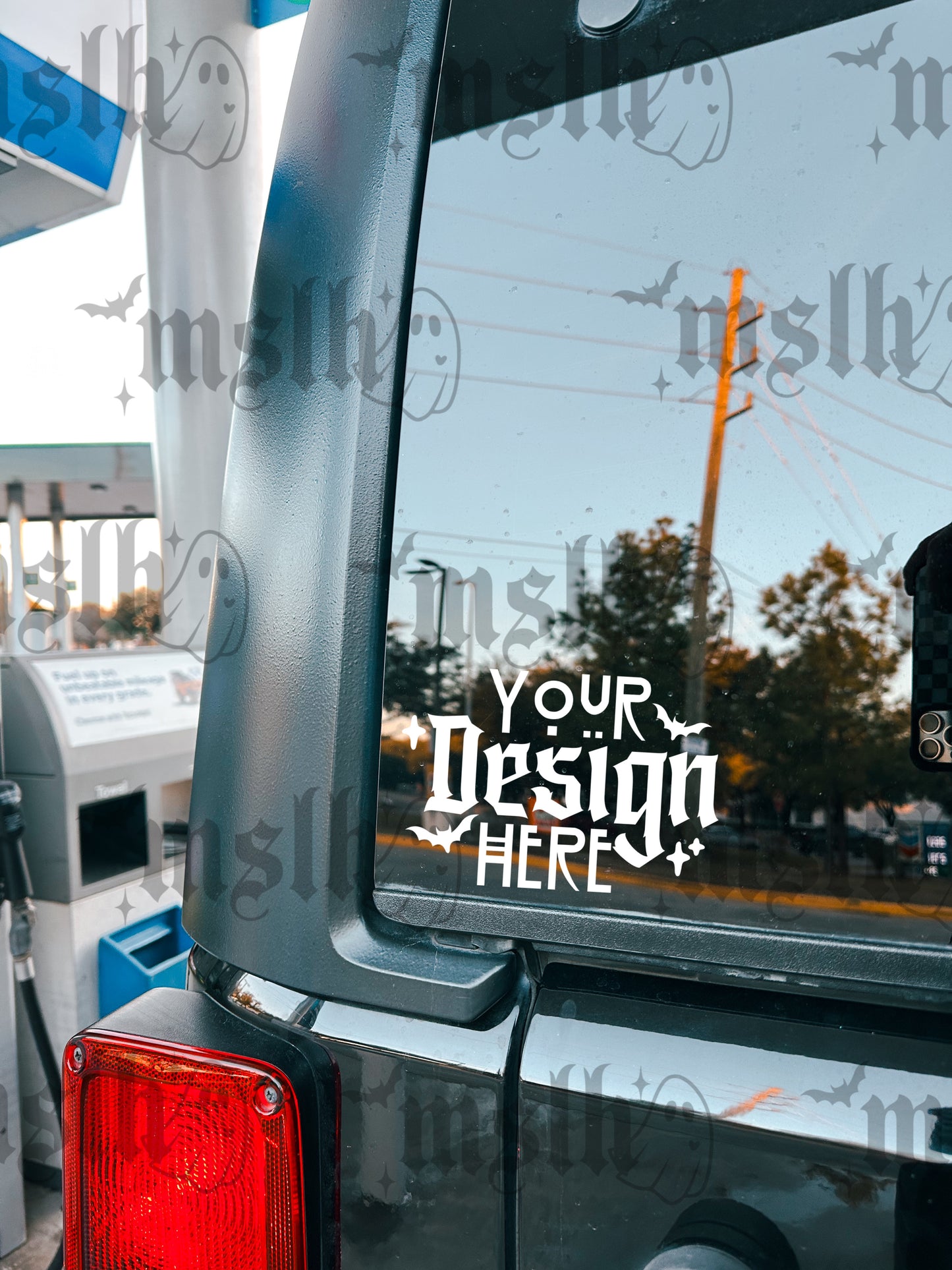 Decal Back Window SUV Mockup