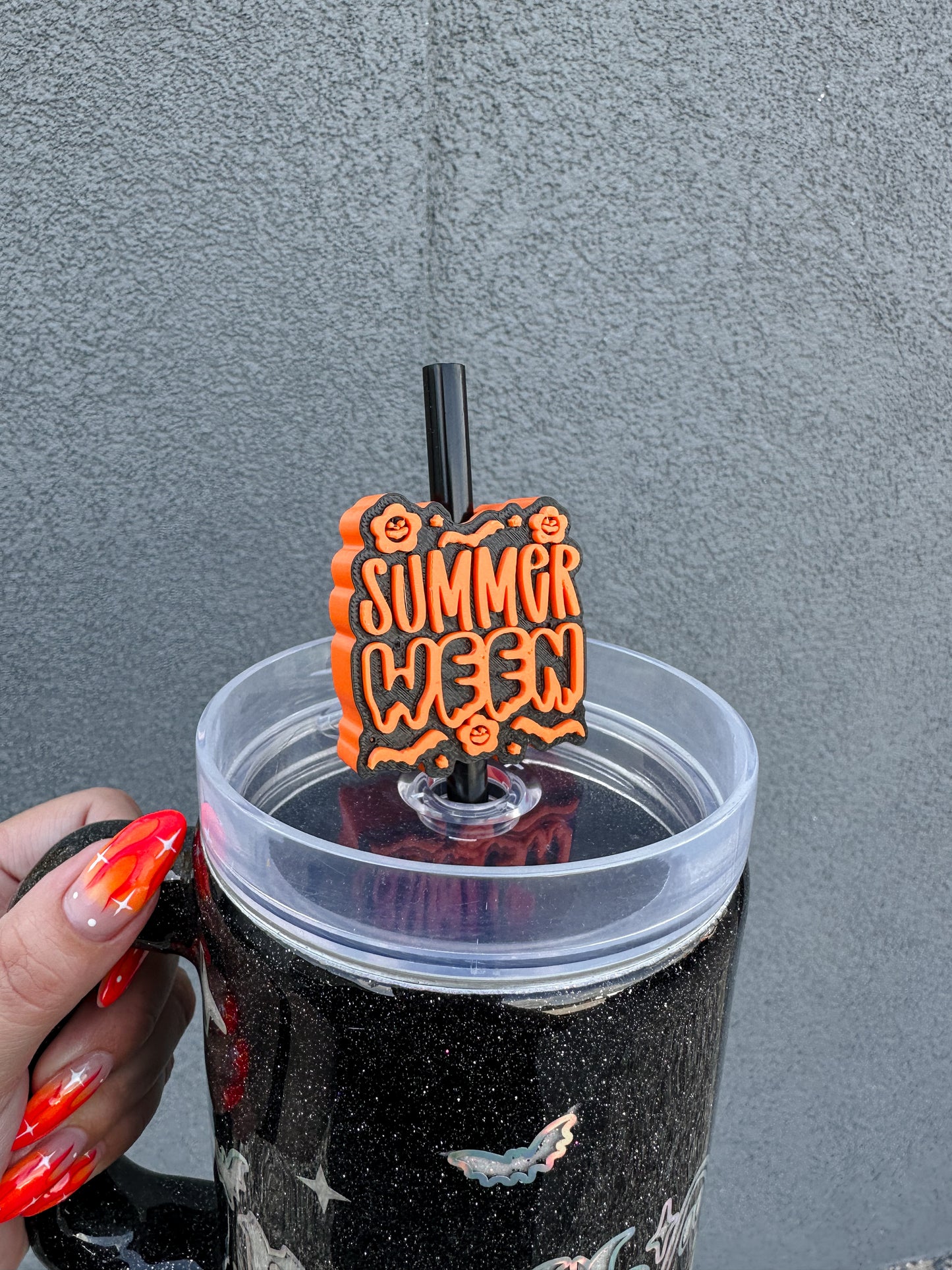Summerween 8mm and 10mm Straw Topper for Tumblers -3D PRINTED